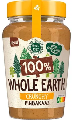 Produktbild von Whole Earth Crunchy 100% Erdnussbutter 340g, vegan, glutenfrei, natürlich