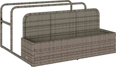 Image de vidaXL Pool Bac de rangement Gris 110x100x57 cm Poly rotin