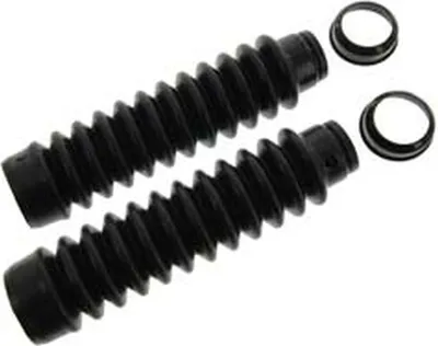 Produktbild von Set: 2x Faltenbalg mit Abdeckkappe für Telegabel, schwarz - Simson S51, S53, S70, SR50, SR80