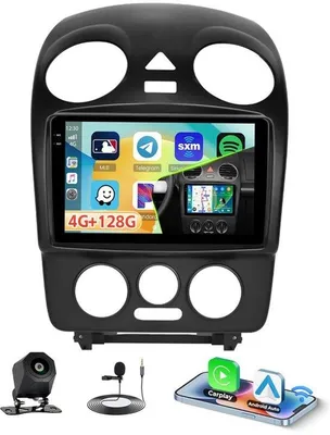 Productafbeelding van 4G + 128G Android 15 autoradio voor 2004-2010 draadloos Carplay Android Auto, 9 inch Incell touchscreen radio met Mirror Link GPS Bluetooth FM RDS WiFi EQ SWC achteruitrijcamera