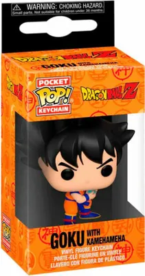 A product shot of a Funko Pocket POP! Keychain of Goku from Dragon Ball Z in its packaging.