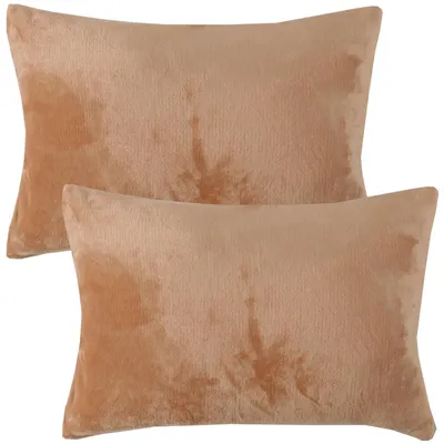 Produktbild von Kissenhüllen 40x60 cm Nougat, 2er Pack ohne Füllung, flauschige Kissenbezüge mit Reißverschluss, Cashmere Touch, 100% Polyester, waschbar bei 30°C