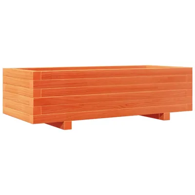 Produktbild von vidaXL Pflanzkübel Wachsbraun 90x40x26,5 cm Massivholz Kiefer