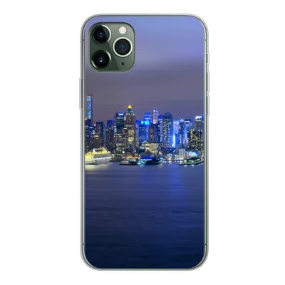 Produktbild von MuchoWow® Handyhülle Schutzhülle Hülle für iPhone 11 Pro Max New York - Skyline - Nacht Silikon Softcase Handy Hülle - Schutz