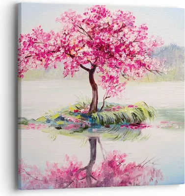 Produktbild von Bild auf Leinwand - Leinwandbild - Baum Abstraktion - 40x40cm - Wand Bild - Wanddeko - Wandbilder - Leinwanddruck - Bilder - Kunstdruck - Wanddekoration - Leinwand bilder - Wandkunst - AC40x40-3805