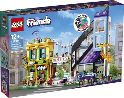 Produktbild von LEGO 41732 Friends Stadtzentrum, kreatives Modular Building Spielzeug für Mädchen und Jungen, Dekorieren & Ausstellen im Puppenhaus mit 9 Figuren, Wohnung und Geschäften, 2023 Charaktere