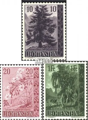 Produktbild von Briefmarken Liechtenstein 1957 Mi 357-359 (kompl.Ausg.) gestempelt Bäume