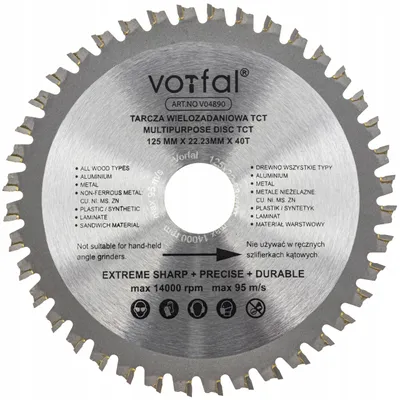 Produktbild von Vorfal TCT Sägeblatt 125mm Multifunktionsblatt für Holz und Metall