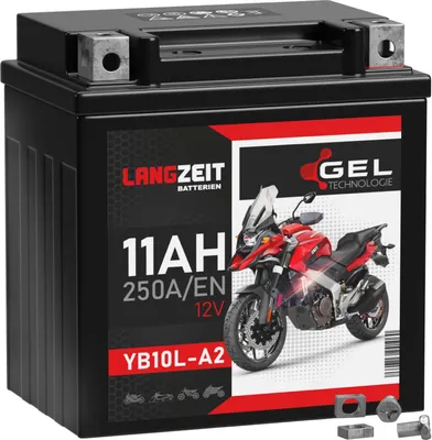 Produktbild von LANGZEIT YB10L-A2 Motorradbatterie GEL 12V 11Ah 250AEN 51112 YB10L-BS YB10L-B YB10L-B2