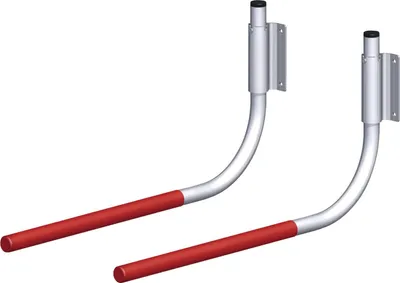 Produktbild von alfer Universal-Fahrradhalter, gummiert 550 x 270 mm Aluminium rot gummiert