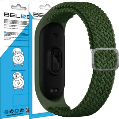 Produktbild von Beline Pasek Mi Band 3/4 Textile Zielony/Green