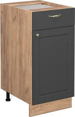 Produktbild von Vicco Küchenunterschrank Fame-Line, 40 cm ohne Arbeitsplatte, Anthrazit-Gold/Goldkraft Eiche