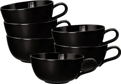 Produktbild von Seltmann Weiden Liberty Velvet Black Teetasse 290 ml 6er Set