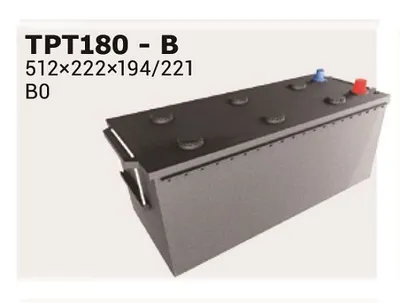Produktbild von Batterie TPT180 180 Ah 1100 A Kälteprüfstrom 512x223x220 mm