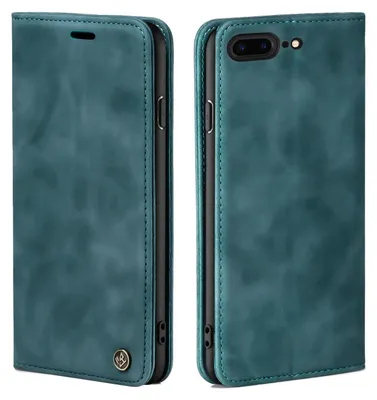 Produktbild von Handy Hülle für Apple iPhone 7 Plus / 8 Plus Klapphülle Bookcase Flip Cover Handy Tasche Etui Farbe: Petrol