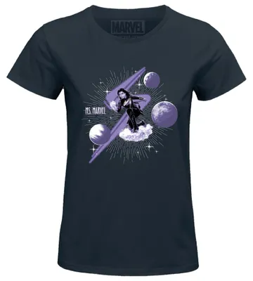 Immagine prodotto di Marvel "MS WOMAVLSTS021", t-shirt da donna, blu navy, taglia XL, blu navy, taglia X-Large