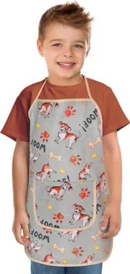 Produktbild von Kinderschürze - 47 x 60 cm, für Kinder von 5 - 8 Jahren - Grau,Beige