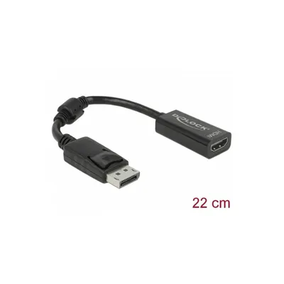 Produktbild von Delock Adapter Displayport male > HDMI female - Videoadapter - DisplayPort männlich zu HDMI weiblich - 12.5 cm