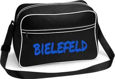 Produktbild von multifanshop Retrotasche - Bielefeld - Textmarker, schwarz/weiß, Größe one size