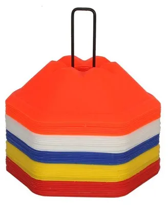 Immagine prodotto di Maxwel - "Bollard" Coni sportivi esagonali, plastica (confezione da 40) PP12400 (taglia unica) (colorati)