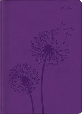 Produktbild von Ladytimer Deluxe Purple 2024 - Taschen-Kalender A6 (10,7x15,2 cm) - Tucson Einband - mit Motivprägung - Weekly - 128 Seiten - Alpha Edition