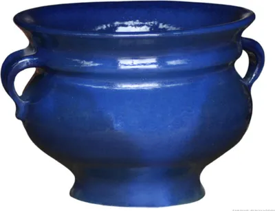 Produktbild von KERAZO Keramik Blumentopf Pflanzkübel Antares 52 x 45 x 35 cm frostfest, robust, standfest, Farbe: BLAU
