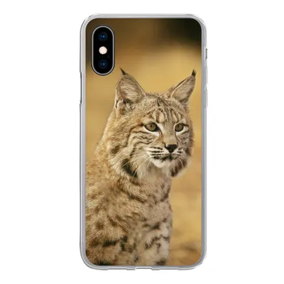 Produktbild von MuchoWow® Handyhülle Schutzhülle Hülle für iPhone X Luchs - Braun - Gras Silikon Softcase Handy Hülle - Handyhülle