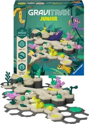 Image de Gravitrax Junior, Starter Set My Jungle, 97 pièces, Circuit de billes, Jeu de construction créatif, Ravensburger, Dès 3 ans