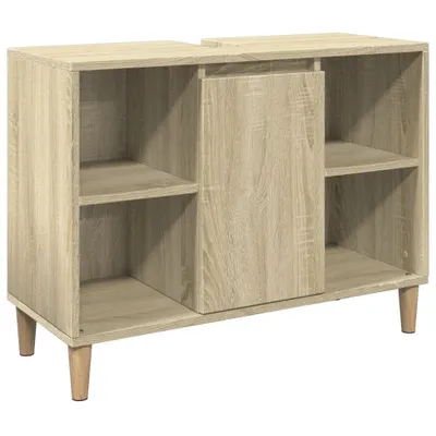 Obrázok produktu pre vidaXL Kúpeľňová skrinka Sonoma Oak 80x33x60 cm Materiál dreva