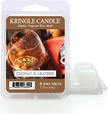 Produktbild von Kringle Candle Duftkerze Wachsmelts 6 Stück Cognac & Leather