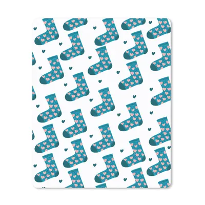 Produktbild von MuchoWow® Mauspad Mousepad Socken - Schnittmuster - Herzen 30x40 cm - Mousepads - Maus Mat - Pad - Mausunterlage - Mausmatten