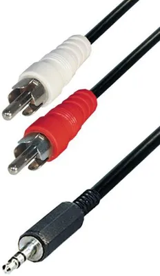 Produktbild von Hapena Audio-Kabel 1,5m KS35 C2 07315 3,5mm Klinkenstecker - 2xCinch-Stecker