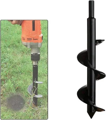 Obrázek produktu pro oCreon zahradní půdní vrták z nerezové oceli (Ø8cm - 30cm) - Pro hloubení jamek - Hloubková kultivace a rostliny na zahradě
