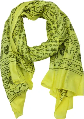 Produktbild von Baumwollstoff - Pareo - Sarong - Mantra - Gelb - Baumwolle