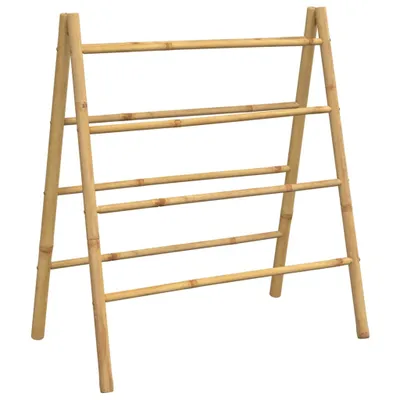 Produktbild von vidaXL Doppel-Handtuchleiter mit 4 Sprossen 90x50x100 cm Bambus