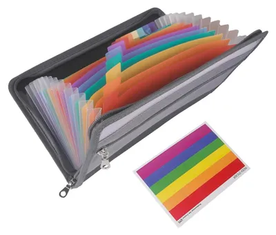 Produktbild von Fächermappe Dokumentenmappe A5 mit 13 Fächern und Klettverschlussfach