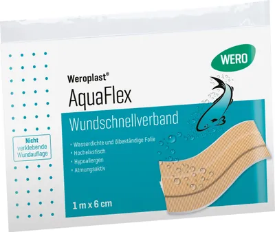 Produktbild von Weroplast AquaFlex Wundschnellverband 1 m x 6 cm
