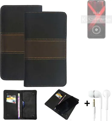 Produktbild von K-S-Trade Handyhülle + Kopfhörer kompatibel mit UMIDIGI X Schutzhülle Walletcase Bookstyle Tasche Schutz Case Hülle Wallet Cover Kunstleder