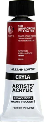 Zdjęcie produktu dla Daler Rowney Cryla Artists’ Farba akrylowa Quinacridone Yellow Red 75 ml 1 szt.