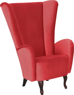 Produktbild von Max Winzer Hochlehnsessel Aurora - Samtvelours rot - Maße: 89 x 96 x 122 cm