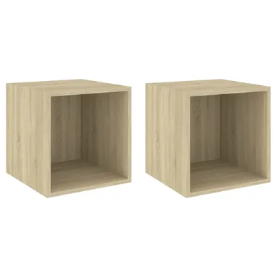 Obrázok produktu pre vidaXL Nástenné skrinky 2 ks Sonoma dub 37x37x37 cm odvodený výrobok z dreva