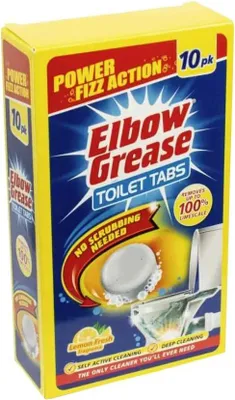 Produktbild von Elbow Grease | Toiletten Tabs - 10 Stück - Zitrusduft - Effektive Reinigung - Kalkentferner