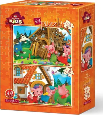 Obrázek produktu pro ART PUZZLE Puzzle Tři prasátka 24+35 dílků