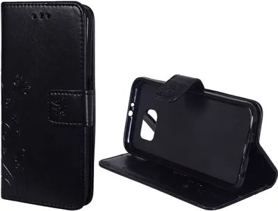 Produktbild von Schutz Hülle Blumen für Handy Samsung Galaxy S6 Schwarz