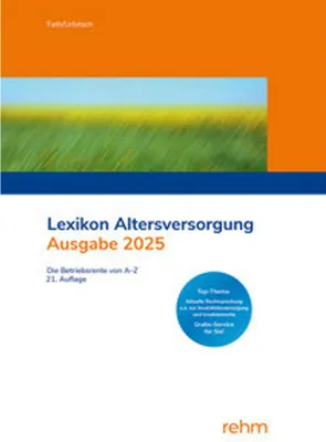 Obrázok produktu pre Lexikon Altersversorgung 2025