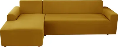 Produktbild von (Gelb) 2 pcs 3 Sitzer Sofahussen Sofabezug Stretch elastische Sofahusse Sofa Abdeckung