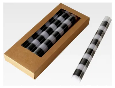 Produktbild von Stabkerzen schwarz/weiß 20 cm 4 Stück