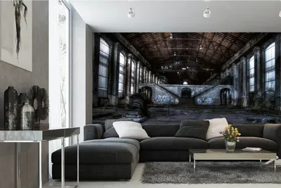 Produktbild von Vlies Fototapete HALLENTREPPE 375 x 250 cm (inkl. Kleister) - Vlies Tapete, Wandtapete, Wandbilder - Tapete für Wohnzimmer Schlafzimmer, Büro, Küche - Montagefertig