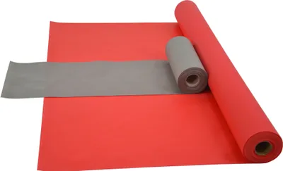 Produktbild von Sensalux Kombi-Set 1 Tischdeckenrolle 1,5m x 25m rot + Tischläufer 30cm grau
