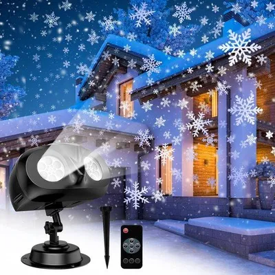 Produktbild von Famanu Weihnachtsprojektor mit Schneeflocken - IP65 Wasserdicht